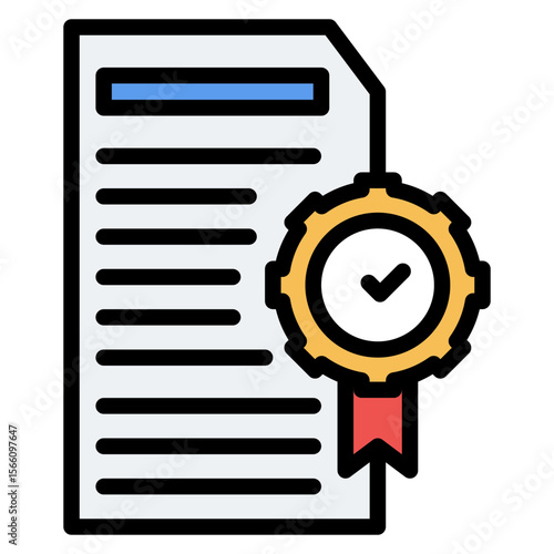 Quality Assurance icon vector image. Can be used for Manufacturing and Distribution.