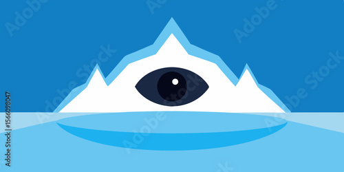 A Giant Eye Opening Slowly From Beneath A Glacier