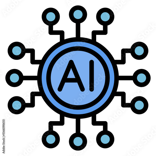 Artificial Intelligence icon vector image. Can be used for Professional Services.
