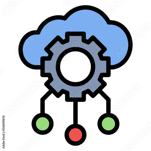 Cloud Services icon vector image. Can be used for Professional Services.