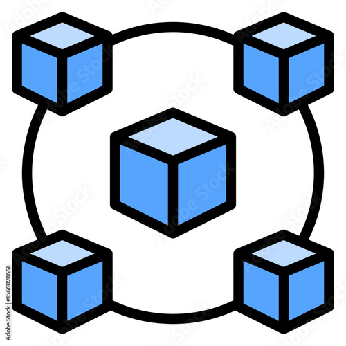 Blockchain icon vector image. Can be used for Professional Services.