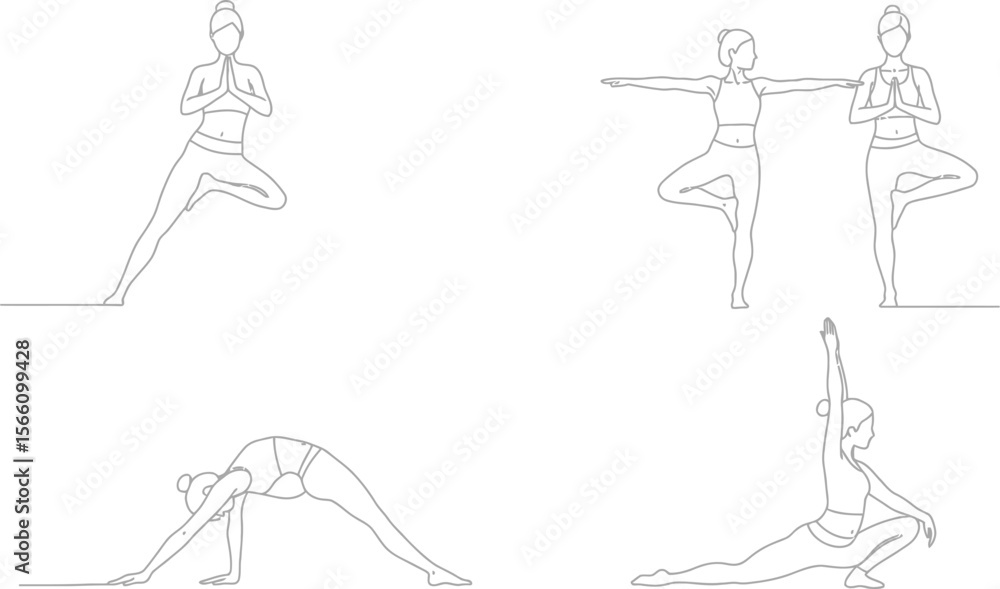 Fototapeta premium A stylish vector art drawing of a woman's body in a black dress, sketched with an outline and detailed with hair, illustrating beauty and dance