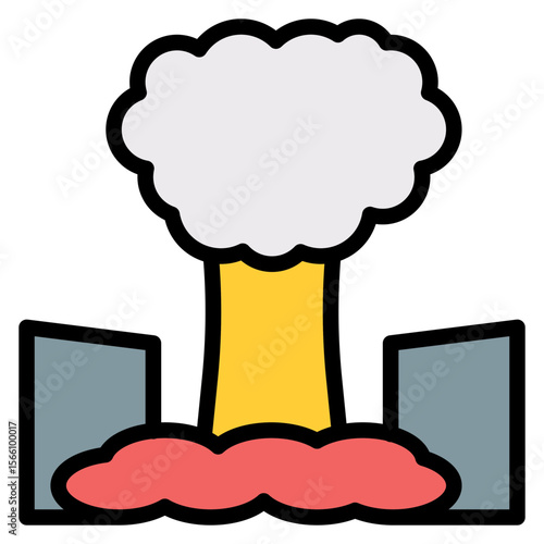 Dystopian icon vector image. Can be used for Movie Genres.