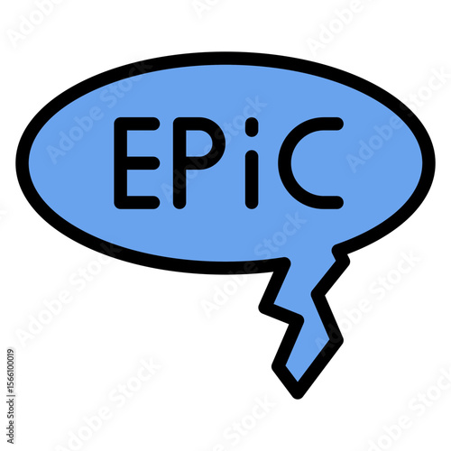 Epic icon vector image. Can be used for Movie Genres.