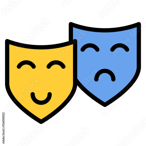 Dark Comedy icon vector image. Can be used for Movie Genres.