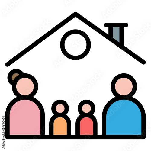Family icon vector image. Can be used for Movie Genres.