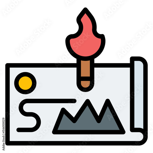 Fantasy Adventure icon vector image. Can be used for Movie Genres.