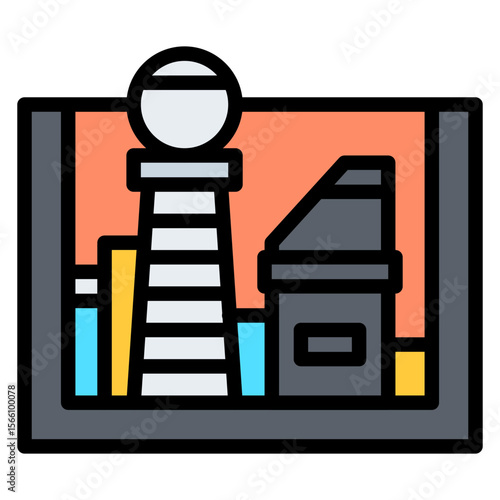Post Apocalyptic icon vector image. Can be used for Movie Genres.