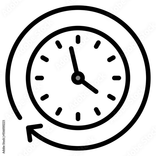 Time Travel icon vector image. Can be used for Movie Genres.