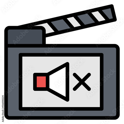 Silent Film icon vector image. Can be used for Movie Genres.