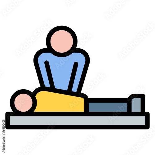 Cardiopulmonary Resuscitation icon vector image. Can be used for Cardiology.