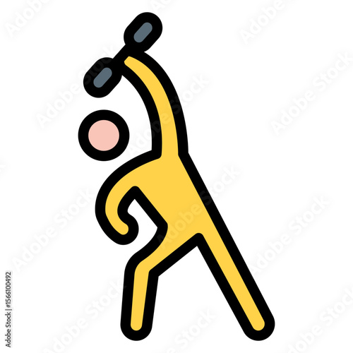 Exercise icon vector image. Can be used for Cardiology.