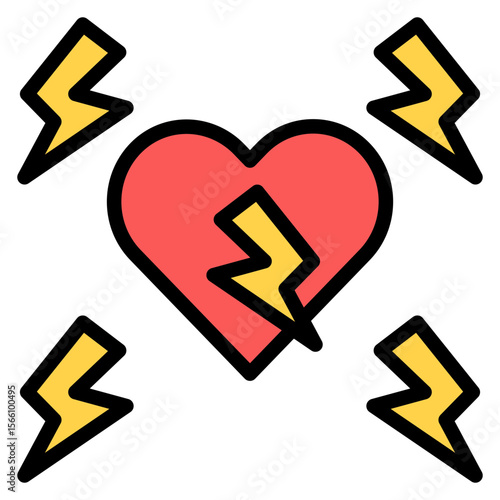 Heart Attack icon vector image. Can be used for Cardiology.