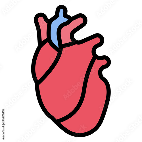 Heart Chambers icon vector image. Can be used for Cardiology.