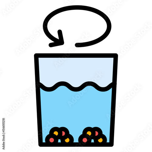 Flocculation icon vector image. Can be used for Water Treatment.