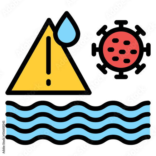 Hazardous Waste icon vector image. Can be used for Water Treatment.