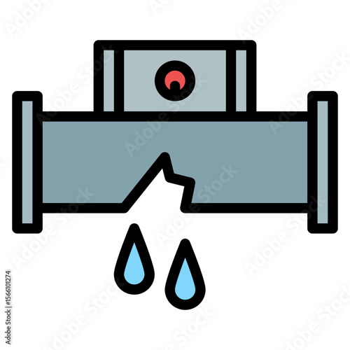 Leak Detection icon vector image. Can be used for Water Treatment.