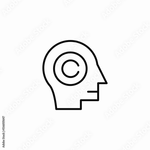 intellectual brainy icon sign vector