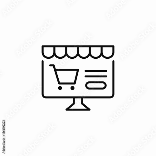 online shop web icon sign vector