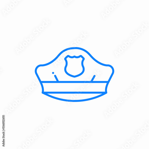 police cap  icon sign vector
