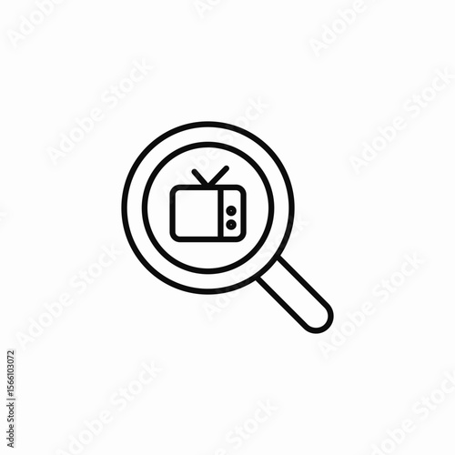 search tv investigation icon sign vector
