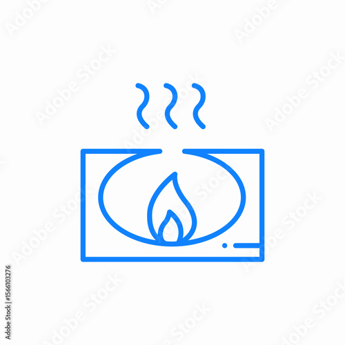 smoke fire icon sign vector