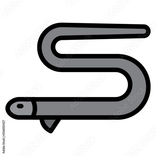 Eel icon vector image. Can be used for Fish and Seafood.