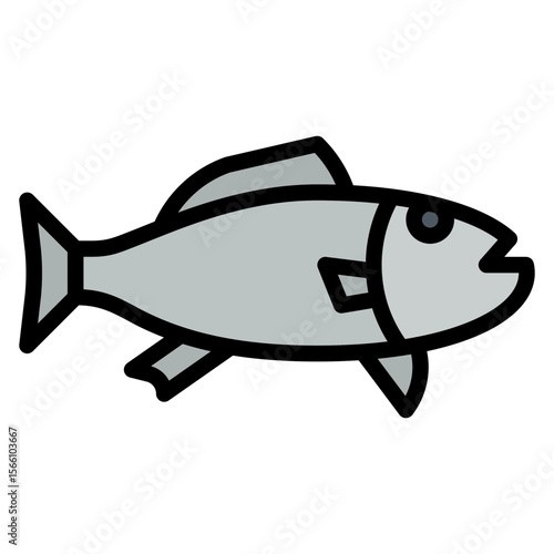 Sea Bass icon vector image. Can be used for Fish and Seafood.