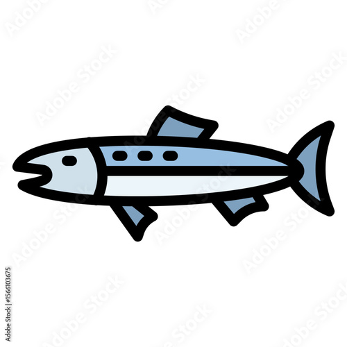 Salmon icon vector image. Can be used for Fish and Seafood.