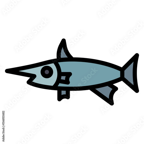 Swordfish icon vector image. Can be used for Fish and Seafood.