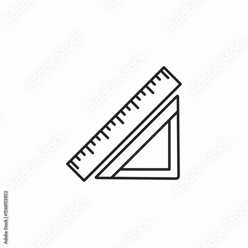 triangle ruler icon sign vector