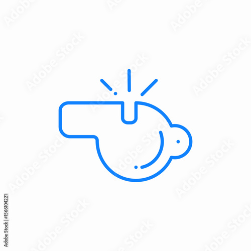whistle alert sound icon sign vector