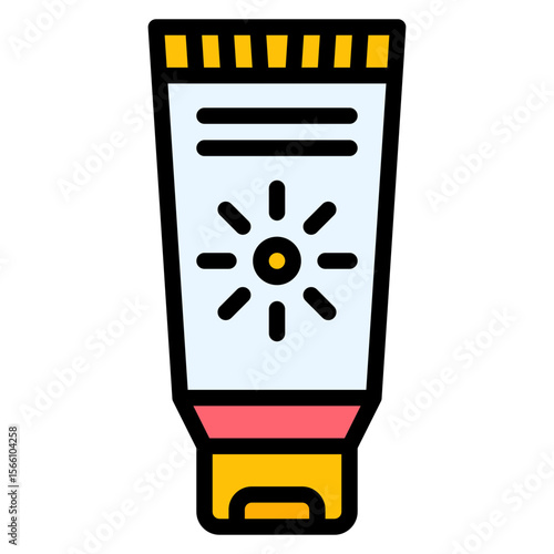 Sunblock icon vector image. Can be used for Sun Protection.