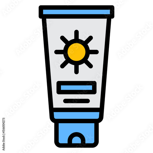 Sunscreen Application icon vector image. Can be used for Sun Protection.