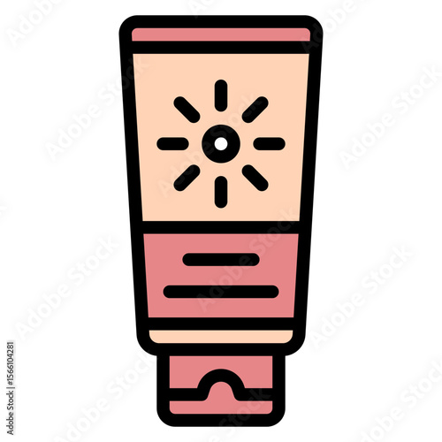 Sunscreen icon vector image. Can be used for Sun Protection.