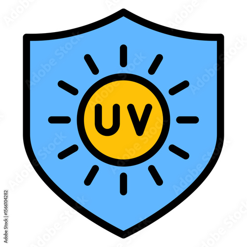 UV Protection icon vector image. Can be used for Sun Protection.