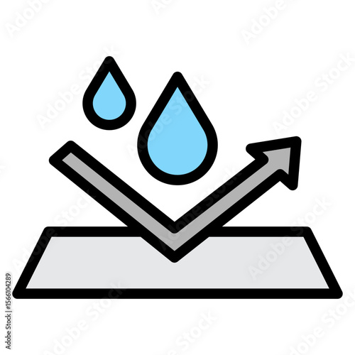 Water resistant icon vector image. Can be used for Sun Protection.