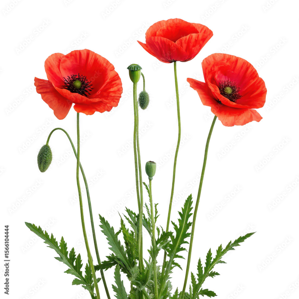 Obraz premium poppy flora blossom bloom on transparent