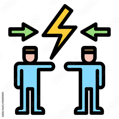 Conflict Resolution icon vector image. Can be used for Organization.