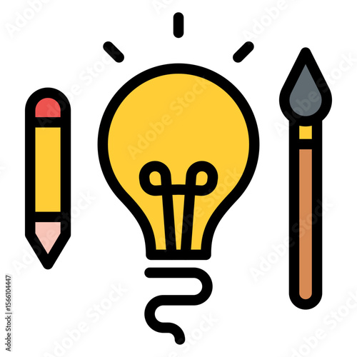 Creativity icon vector image. Can be used for Organization.