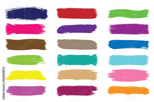 Multi colored crayon drawn underlines and straight strokes. Hand drawn doodle vector elements. Childish scribble pencil strokes. Pencil colored strips and rough highlighters isolated on white. eps 10