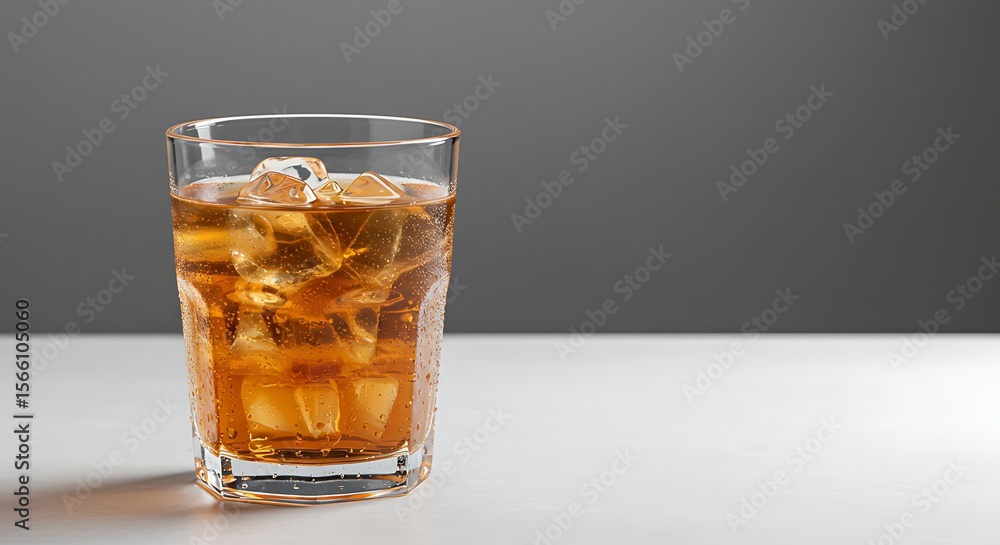 Refreshing Iced Beverage in a Glass with Mint on a Minimal Background variation 4 Refreshing Iced Beverage in a Glass with Mint on a Minimal Background variation 4
