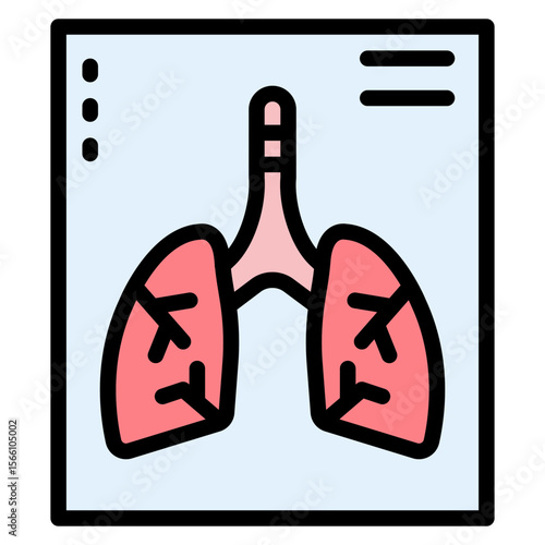 Lungs Scan icon vector image. Can be used for Tuberculosis.