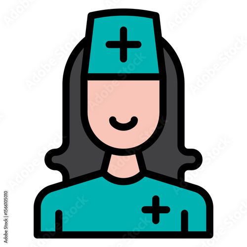 Nurse icon vector image. Can be used for Tuberculosis.