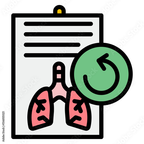 Recovery icon vector image. Can be used for Tuberculosis.