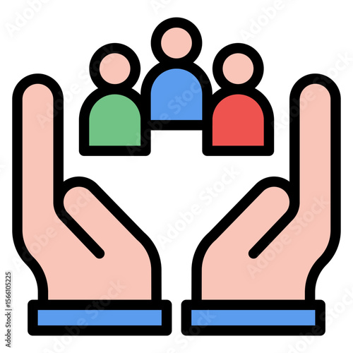 Support Group icon vector image. Can be used for Tuberculosis.