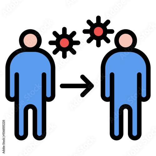Transmission icon vector image. Can be used for Tuberculosis.