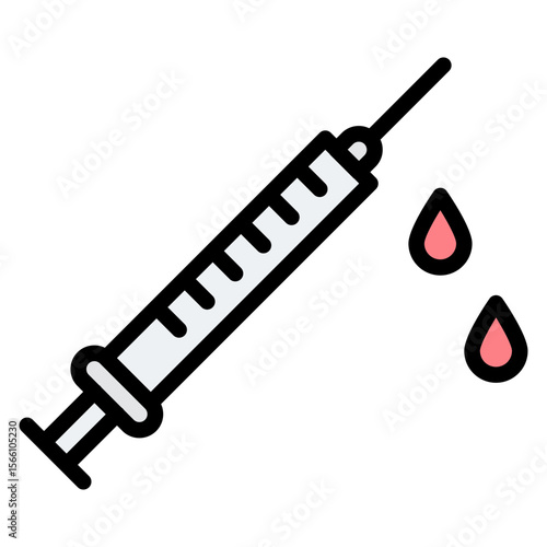 Syringe icon vector image. Can be used for Tuberculosis.