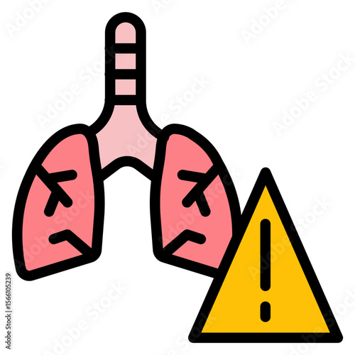 Warning Sign icon vector image. Can be used for Tuberculosis.