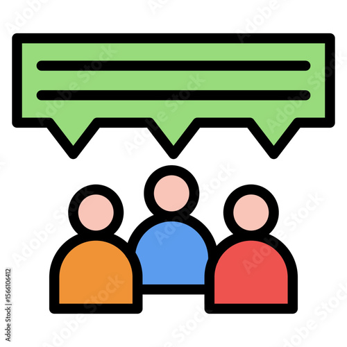 Discussion icon vector image. Can be used for Business Meeting.